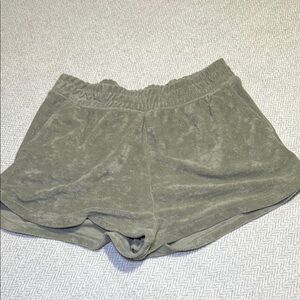 H&M Divided Sage Green Terry Shorts with Relaxed Fit. Size Small